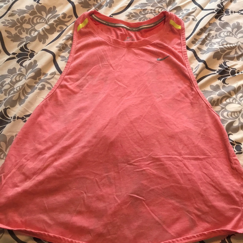 Orange Dri-Fit Nike tank top